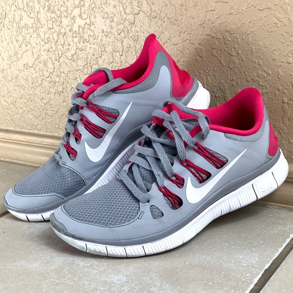 Pink x Grey Nike Free 5.0